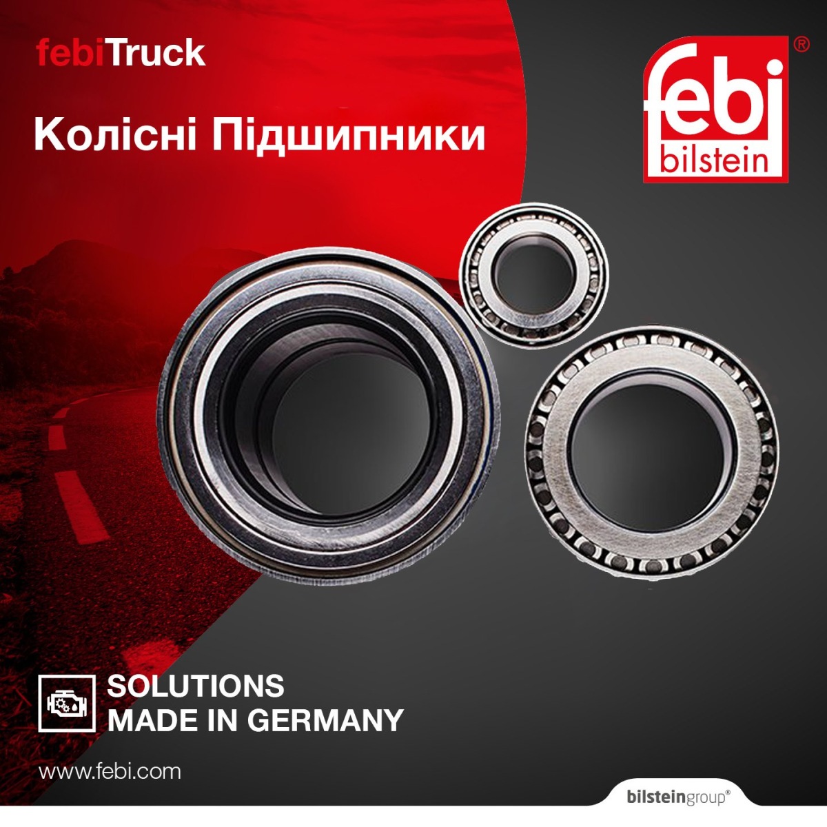 Колісні підшипники від febiTruck